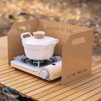 Windscreen Cassette Stove Three-fold Thickened Foldable Windproof Plate Outdoor Stoves Camping Gather Heat Plate