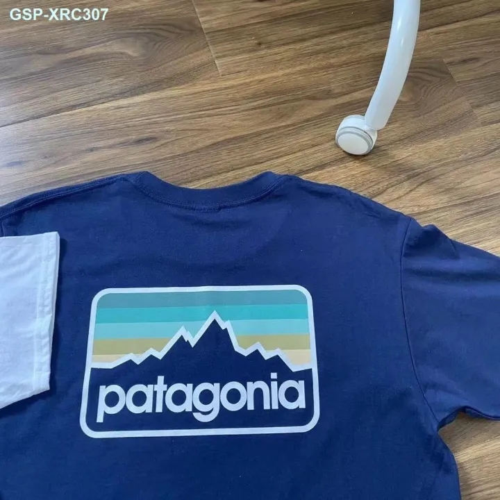 จุด-patagonia-patagonia-patagonia-เสื้อยืดพิมพ์ลายผู้ชายลายยอดคลาสสิก