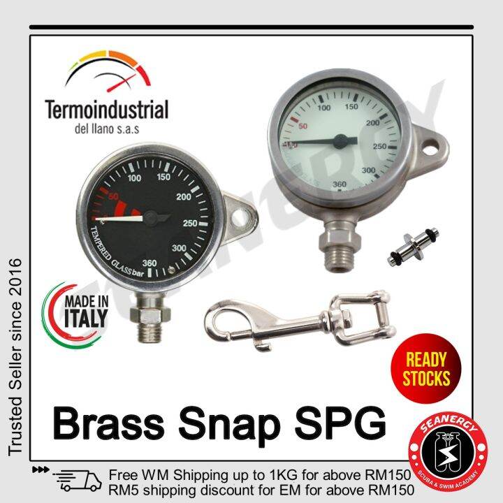 Termoindustria Single SPG Pressure Gauge with Stainless Steel Shackle