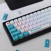 Hatsune Miku Keycap รองเท้าฟุตบอลด้านข้าง130 Keycap PBT การระเหิดห้าด้านสำหรับเชอร์รี่สวิตช์ MX คีย์บอร์ดแบบกลไก Keychron/ RK61/GK61/Anne Pro 2