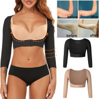 Upper Arm Shapers การบีบอัดแขนยาวผู้หญิง Arm Shapewear หลังค่อมท่าทาง Corrector ไหล่ทรวงอก Push Up Tops-Sediue