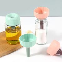 Functional Funnel Kitchen Oil Seasoning Liquid Dispensing Funnel Kitchen Tools Plastic Wide Mouth Funnel for Canning Spice Wine