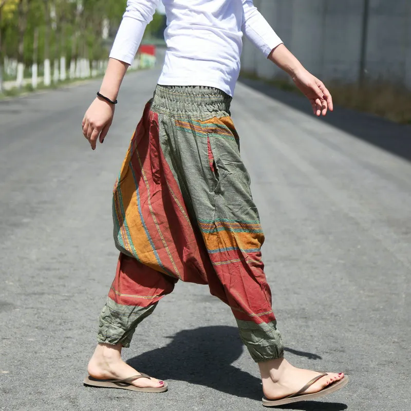 Amazon.com: Yoga Harem Pants, Drop Crotch Hippie Trouser Wide Pants for Men  and Women (Grey) : Clothing, Shoes & Jewelry