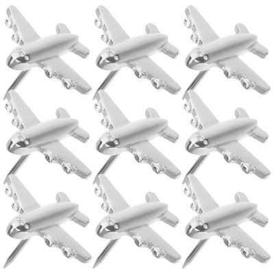 12 Pcs Decorative Push Hangers Decorate Postcard Drawing Pin Metal Thumb Tacks Airplane Thumbtacks Pushpins Camera Remote Controls