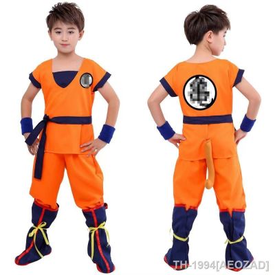 AEOZAD Son Goku คอสเพลย์สำหรับ crianças conjunto de peruca และ sapatos roupas infantis adereços para การแสดง festa ของขวัญวันครบรอบ Halloween meninos