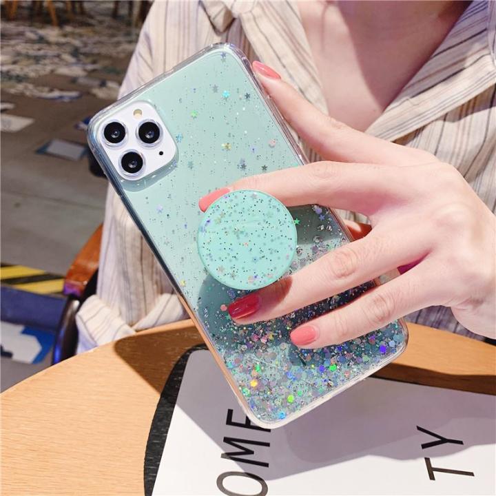 KONSMART Phone Case OPPO A58 A78 NFC 4G 2023 Ins Solid Glitter Star ...