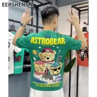 EERSHENSHI เสื้อยืดครึ่งแขนสำหรับผู้ชาย,การ์ตูนอนิเมะยอดนิยมคอกลมมาตรฐานเทรนด์ฤดูร้อน