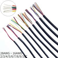 2M/5M Wire Cable 28 26 24 22 20 18 16 AWG Soft 2 3 4 5 6 7 8 10 Cores Electronic PVC Sheathed Audio Signal Copper Wire UL2464