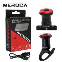 ┋✥ MEROCA Smart Bike Tail Light Mtb Road Bike Led Rear Lamp rechargeable Waterproof