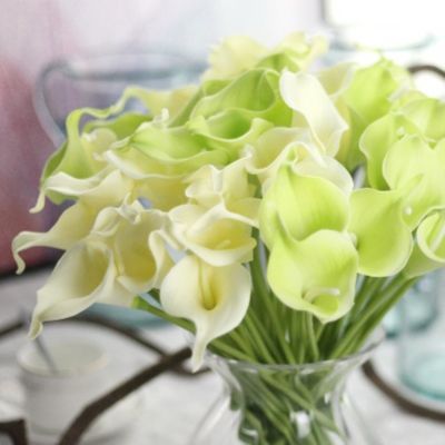 [AYIQ Flower Shop] 6ชิ้น13สีสัมผัสจริง PU Calla Lily สำหรับดอกไม้งานแต่งงานเจ้าสาวช่อดอกไม้ตกแต่งบ้านงานแต่งงานช่อดอกไม้