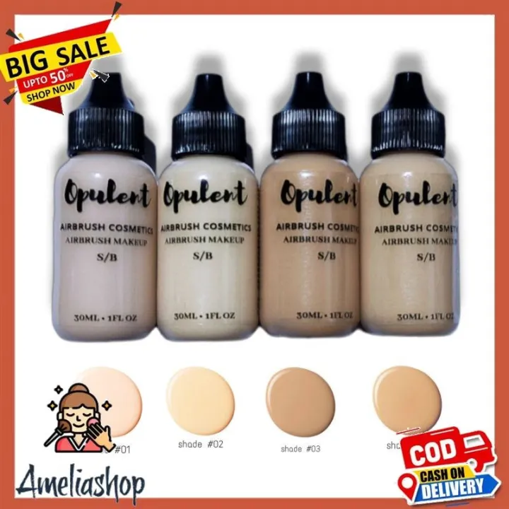 Airbrush Foundation Silicone and WaterBased 4 shades 30ML Lazada PH