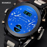 nd BOAMIGO 3 Time Zone Military Sport Watch Waterproof Reloj Male LED Digital Quartz Wrist Watches Gift relogio masculino