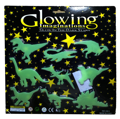 แผ่นติดผนังหรือเพดานเรืองแสงสำหรับเด็ก  ไดโนเสาร์ยุคดึกดำบรรพ์ Glow in the dark sticker for kids Dinosaur in Ancient