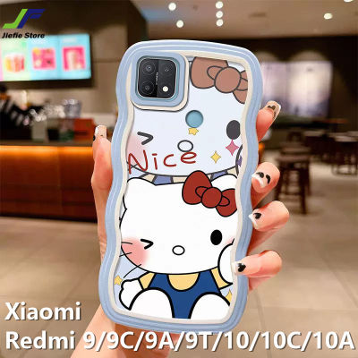 เคสโทรศัพท์ขอบคลื่นน่ารักสำหรับ Xiaomi Redmi 9C/9/9 T / 10C / 10A/10การ์ตูน Hello Kitty