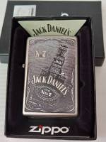 ZIPPO  JACK DANIELS  29285   สีเงิน  ผิวโครเมี่ยม  ลายแบบสกรีน  ของใหม่ไม่ผ่านการใช้งาน  มาพร้อมกล่อง  รับประกันของแท้