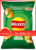 Salt &amp; Vinegar Potato Crisps Walkers 32.5 G.