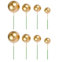 40 PCS Cake Toppers Mini Ball Cupcake Toppers Cake Decorations for Birthday Wedding Party Cake Decoration Supplies