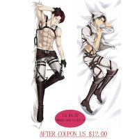 DIY กอดร่างกายปลอกหมอน Anime Shingeki ไม่ Kyojin โจมตี Titan Eren Jaeger Ackerman Levi Imir Dakimakura ปลอกหมอน