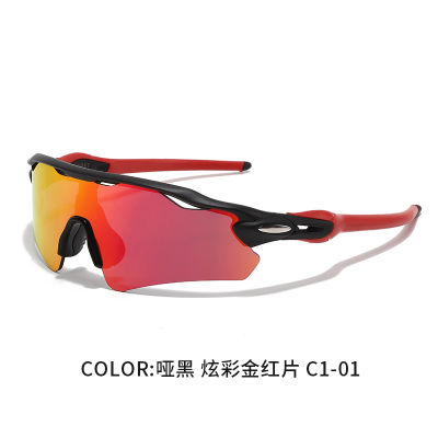 【Hot sales】 ยุโรปและอเมริการุ่นใหม่ TR90 แว่นกันแดดกันลมสีสันสดใสแบบชิ้นเดียว แว่นตากันแดดกีฬาขี่จักรยานกลางแจ้งผู้ชายเบาพิเศษป้องกันรังสียูวี