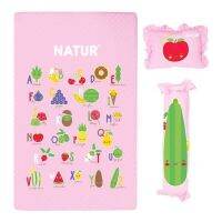 NATUR ที่นอนฟองน้ำ 22x35x2.5 นิ้ว สีฟ้า