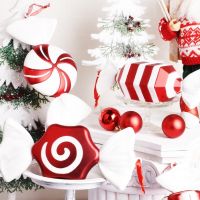 32cm Large Red and White Candy Christmas Decoration Simulation Lollipop Pendant Christmas Ornaments Home Decor New Year Navidad