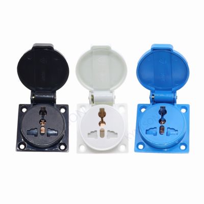 Universal Waterproof IP44 Industrial Socket, 10A 250V Global Safety Outlet Power Connector CE Certificated