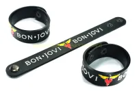 Bon Jovi wristband ริสแบนด์ งานแกะขึ้นโมล ปั้มนูน สองชั้น สวยงาม คุณภาพสุดๆ สินค้าส่งต่างประเทศ ปรับขนาดข้อมือได้สองขนาด 2-3 วันรับของ BJI329NNN