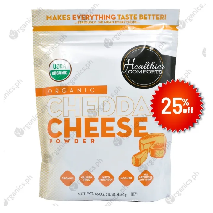 Healthier Comforts Organic Cheddar Cheese Powder (454g) Lazada PH