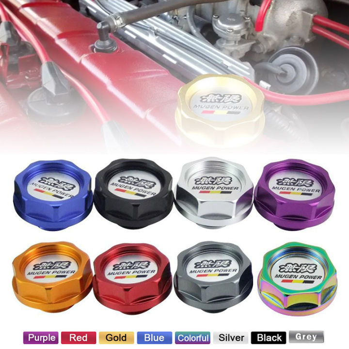 jdm-mugen-อลูมิเนียมน้ำมันเครื่องหมวกการใช้-filler-ผ้าคลุมถังน้ำสำหรับฮอนด้าซีวิคแอคคิวร่า