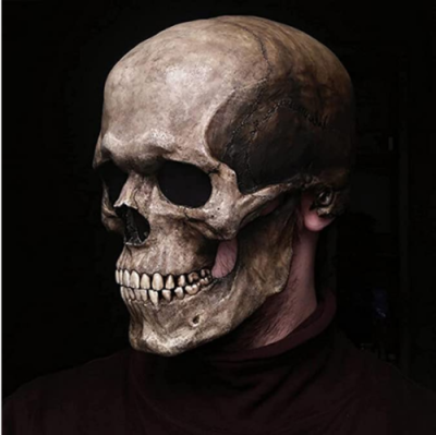 Eraspooky Skull Mask With Moving Jaw Latex Halloween Masks For Adult Scary Skeleton Helmet