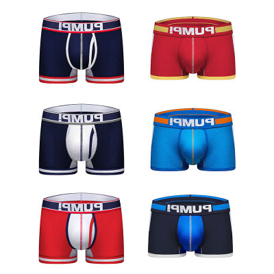 6Pcs Underware Cotton Comfortable Sexy Men Underwear Boxer Shorts Fashion Lingeries Mens Boxershorts Underware Boxers Mesh