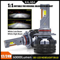 Kalada 2ชิ้น H7 LED Canbus 190W 60000LM ไฟหน้า H4 H1 HB3 9005 HB4ไฟหน้ารถหลอดไฟรถจักรยานยนต์กำลังไฟสูง6000K ไม่มีข้อผิดพลาด12V 24V