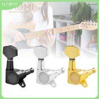 （roast chicken）NAOMI 6Pcs (6L 6R 3L3R) กีตาร์จูนเนอร์จูนเนอร์หัวเครื่อง/Chrome/สีดำขนาดเต็ม Sealed String Tuning Pegs 15:1 Gear Ratio