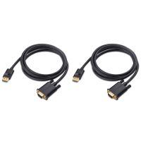 2X DisplayPort to VGA Cable (DP to VGA Cable) 6 Feet