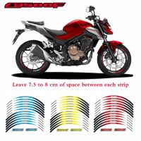 【hot】 New high quality 12 Pcs Motorcycle Sticker stripe Reflective  Rim CB500F