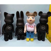 POPULAR Hiroshi Fujiwara Bearbrick 400% Action Figure Black Fragment Design (random style box)