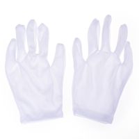 1 Pair White Performance Gloves Cotton Magician Costume Party Halloween Magic Tricks Toys