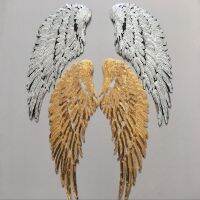 1 Pair Golden or Sliver Wing Head Sequins Patch DIY Applique Fashion Clothing Decoration Sew On Patch for Clothing