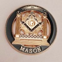 M201 10PCS 1" Double Column Masonic Lapel Pin With Butterfly Clutch On Backing