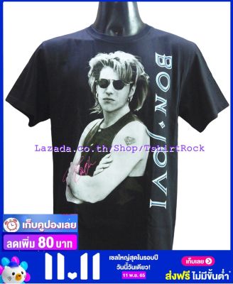 เสื้อวง BON JOVI บอน โจวี ไซส์ยุโรป เสื้อยืดวงดนตรีร็อค เสื้อร็อค  BJI805 ลายเต็มเกือบOVP