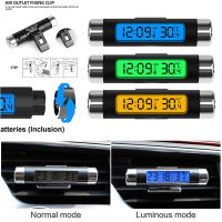 ✷◆❏ 2 in 1 Car Digital LCD Clock/Temperature Display Electronic Clock Thermometer Car Digital Time Clock Car Accessory