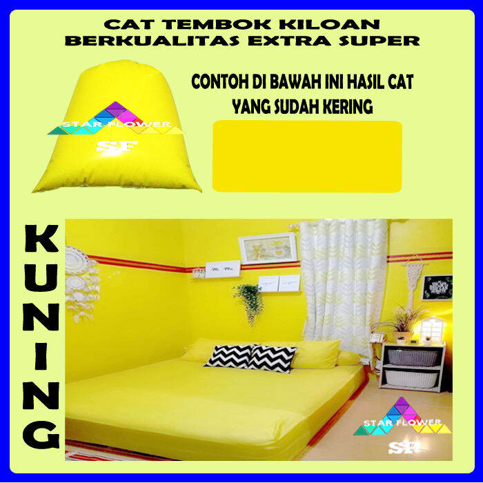 cat tembok kiloan warna kuning / Cat Tembok Bagus / Cat Tembok 1Kg