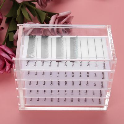 ☽▦ Eyelash Storage Box กล่องพลาสติกสําหรับเก็บกาวติดขนตาปลอม 5 ชั้น