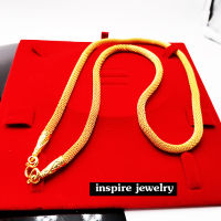 Inspire Jewelry ,สร้อยคอทองลายไหมทอง ยาว24 นิ้ว ตามแบบ มีตำหนิบ้างลดราคาพิเศษสุดไว้ใส่นอกเสื้อได้ สวยหรู เหมาะกับการแต่งกายที่สวยงาม เสื้อลูกไม้ ชุดไทย ผ้าไหม ผ้าไทยต่างๆ บุพเพสันนิวาส เครื่องประดับโบราณ สวยหรู ใส่กับชุดผ้าไหม ชุดลูกไม้ สไบ ชุดไทยต่างๆ