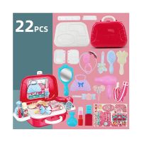 Pretend Play Toys Durable Shoulder Bags for Kitchen Cooking Tableware Girls Makeup Tools Doctor Kit for Children