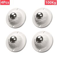 4Pcs Furniture Casters Wheels Universal Wheel 360° Rotation Self Adhesive Casters Wheels Stainless Steel Nylon Strong Practical