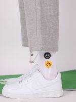 【jw】♈▼  Korean Cartoon Smiley face label long men and women tide day street personality lovely college sock