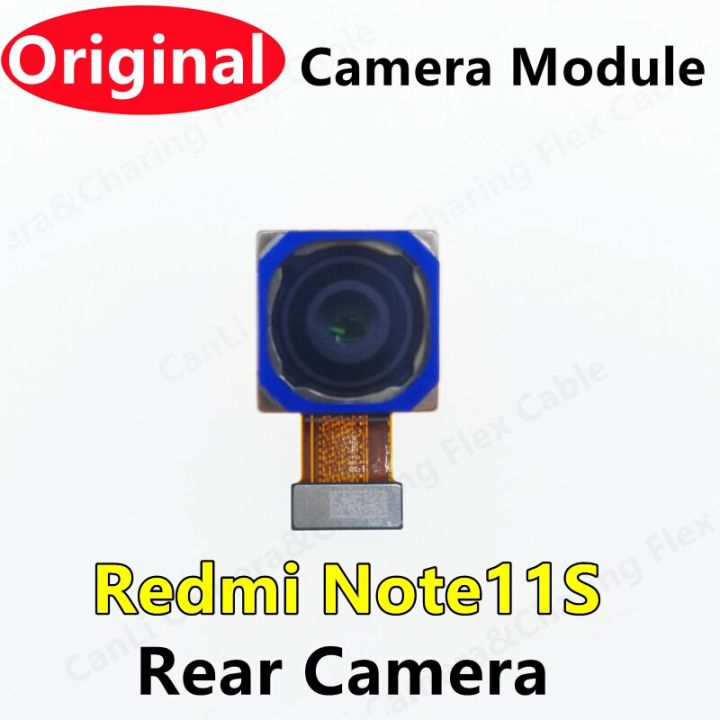 กล้องด้านหน้าด้านหลังของแท้เหมาะสำหรับ Xiaomi Redmi Note 11S ด้านหลังเซลฟี่ด้านหน้าด้านหน้าด้านหน้าด้านหน้าด้านหน้าโมดูลกล้องเฟล็กซ์อะไหล่