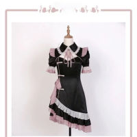 Punk Lace Lolita Patchwork Mini Dress Women Pas Goth Kawaii Aesthetic Egirl Midi Dresses Fairy Grunge Emo Alt Summer Clothes