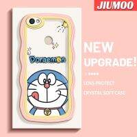 เคส JIUMOO สำหรับ Xiaomi Redmi Note เคส Y1 5A ชั้นหนึ่งเคสดีไซน์ใหม่ลายการ์ตูนแฮปปี้โดราเอมอนที่สร้างสรรค์เคสโปร่งใสลายกล้องถ่ายรูปซิลิกาเจลฝาครอบป้องกันขอบลอนเคสมือถือกันกระแทกแบบใสนิ่ม